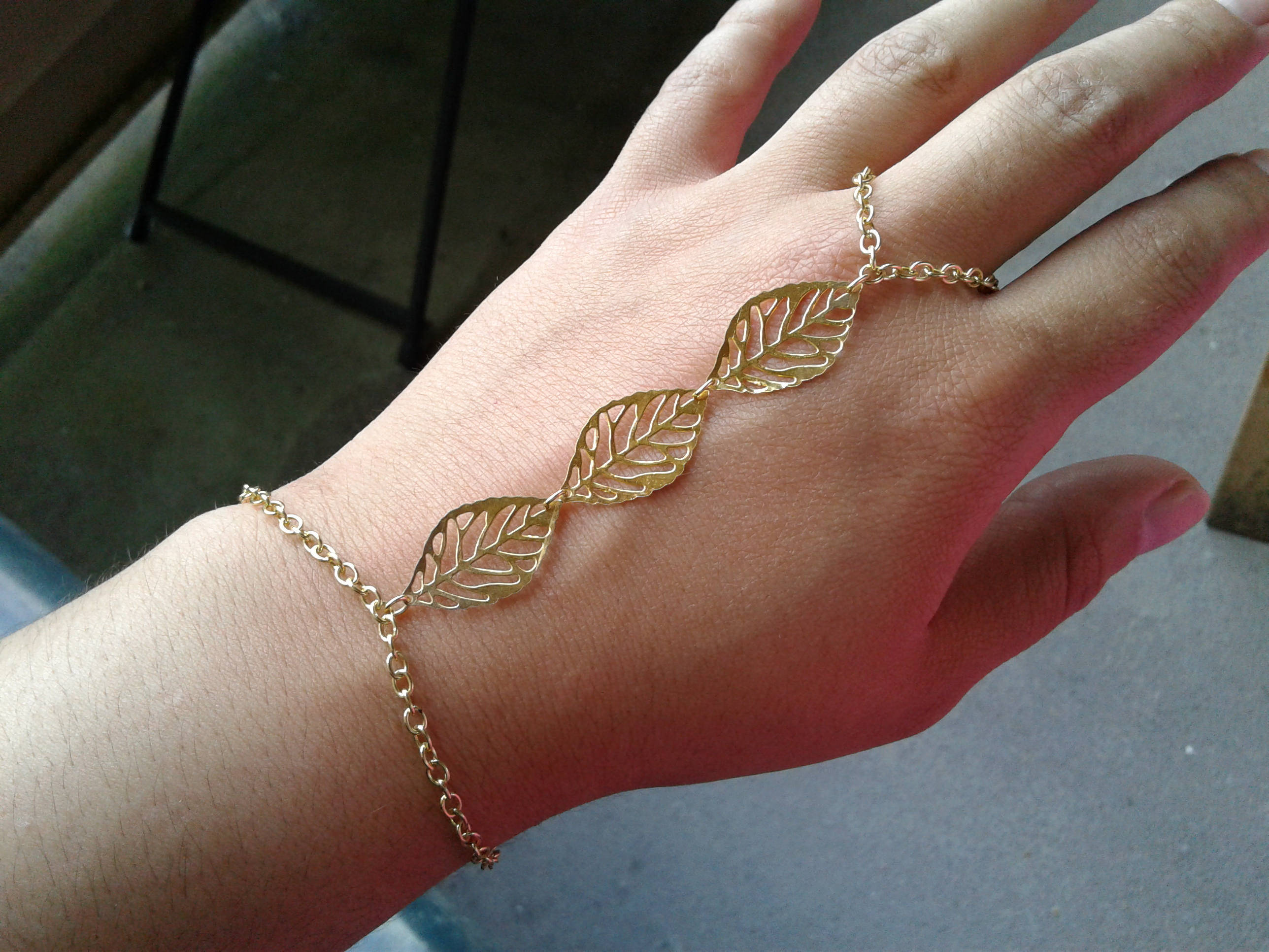 14k gold slave bracelet