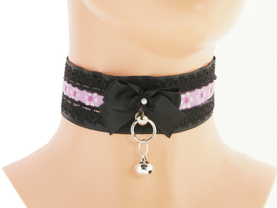 collar necklace red collar Kitten play Collar BDSM Collar cuffs Day Collar kawaii Collar Choker DDLG collar Princess Kittenplay neko V1