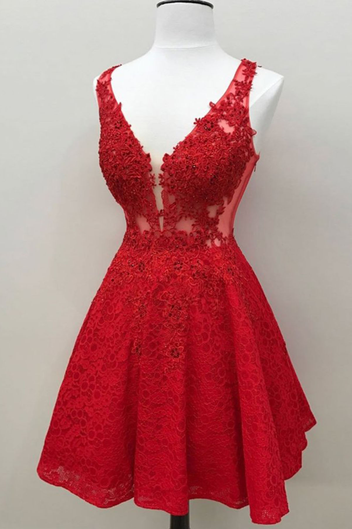 short red party dress
