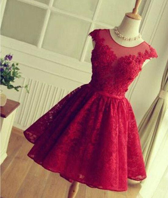 red simple dress