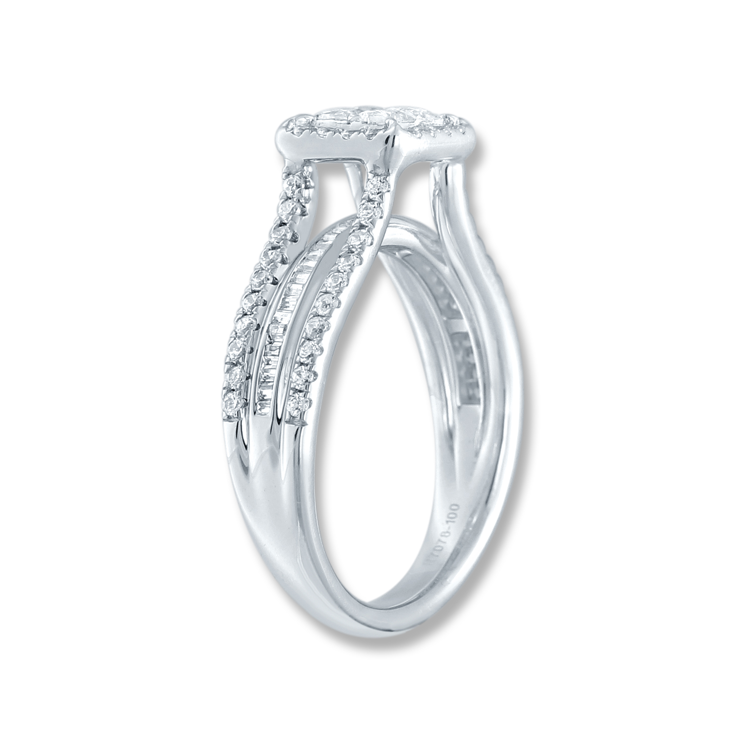 10k gold 1ct cttw diamond ij colour i1 i2 clarity square head ring i1 i2 clarity