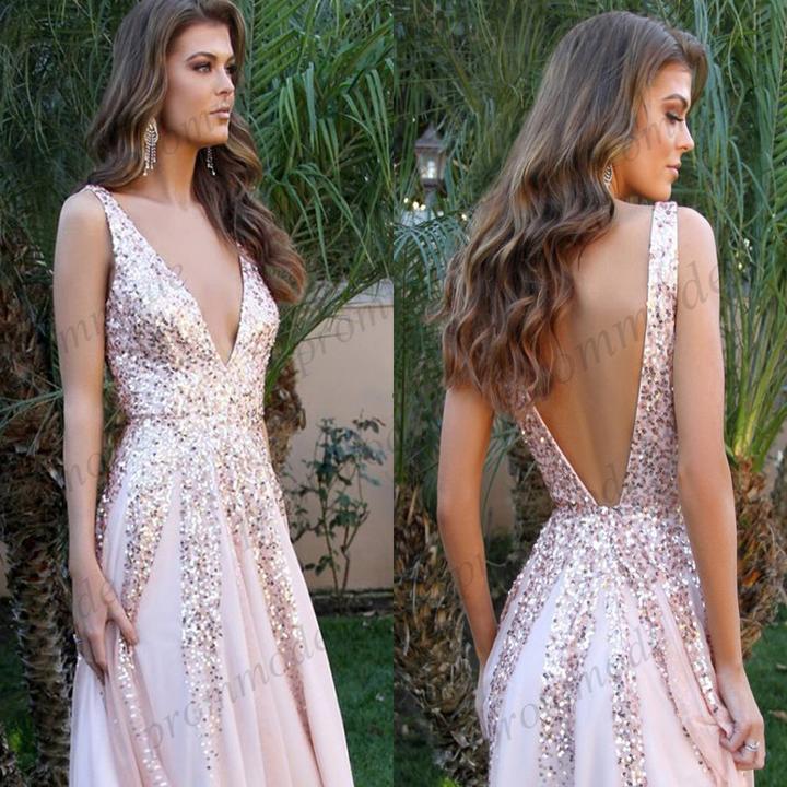 Pink Silver Prom Dresses