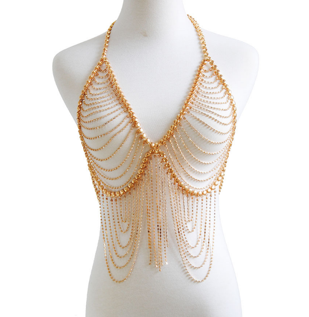 chain harness bralette