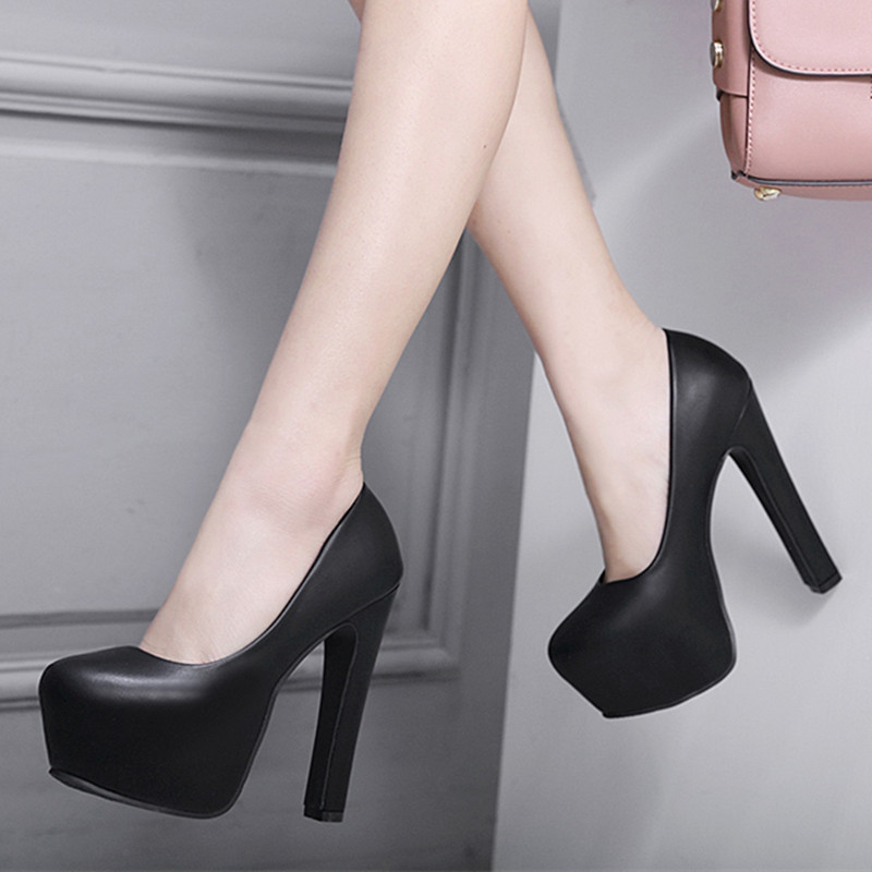 round toe high heels