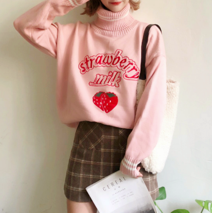 LittlepinkoTurtleneck Pastel Pink 