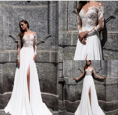 wedding dress with side split
