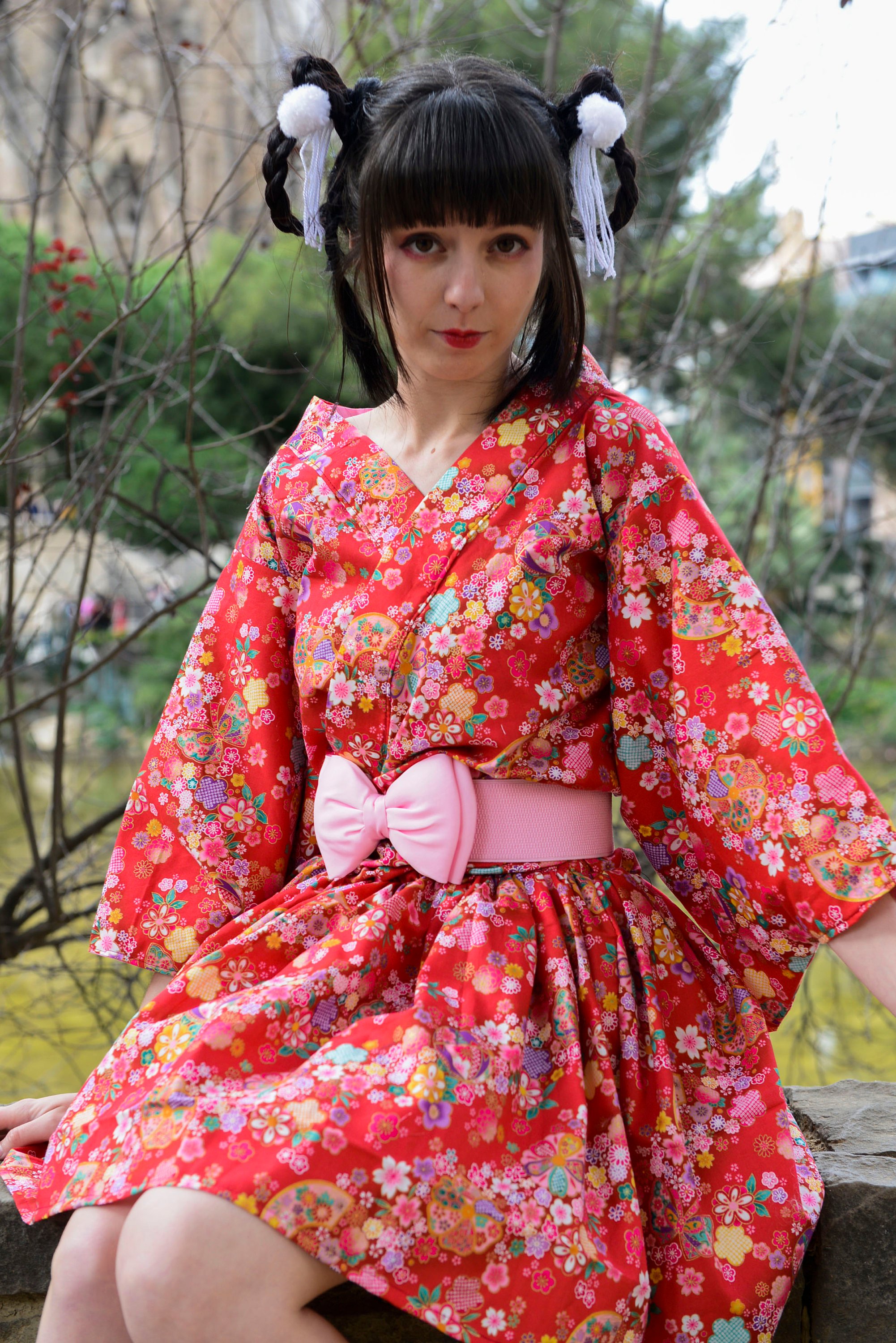 kimono and dress set