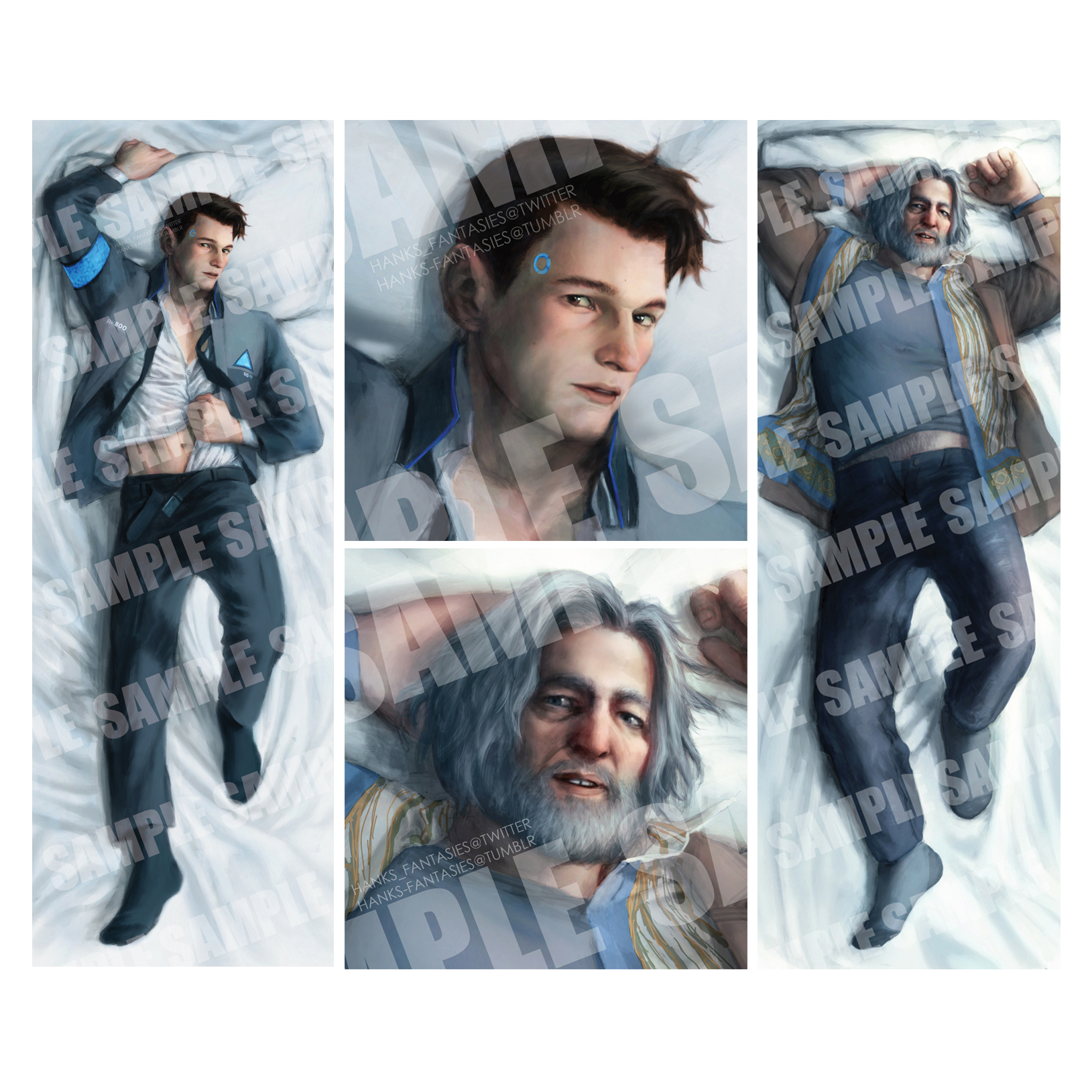 Detroit Become Human Connor Body Pillow