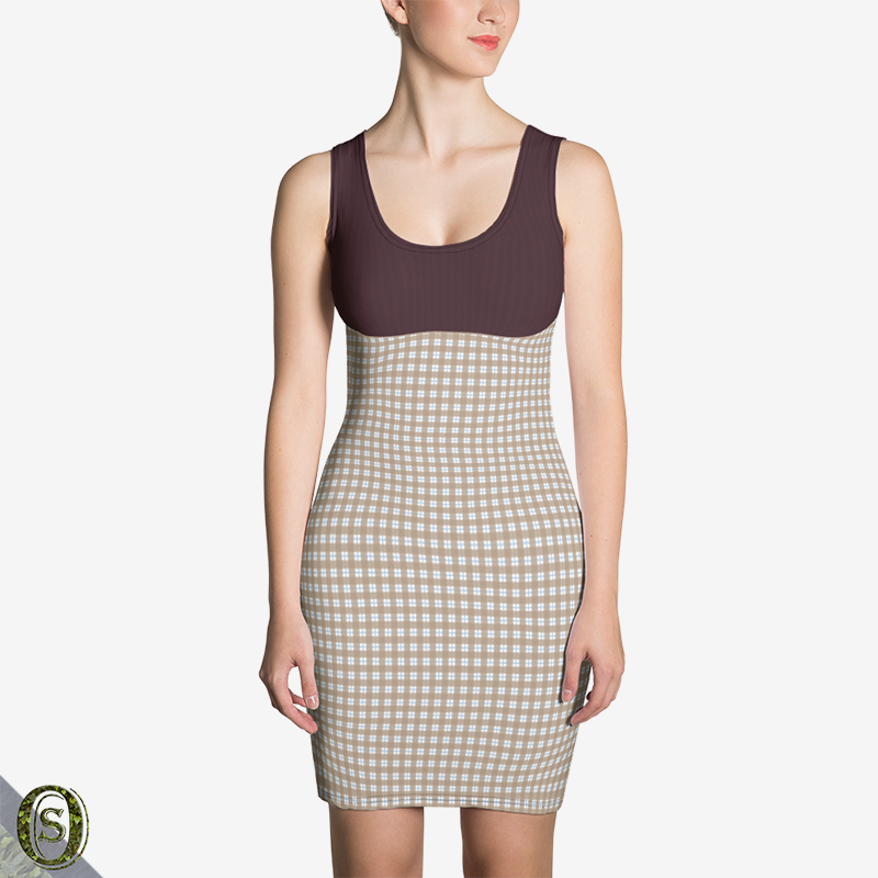 bodycon checkered dress