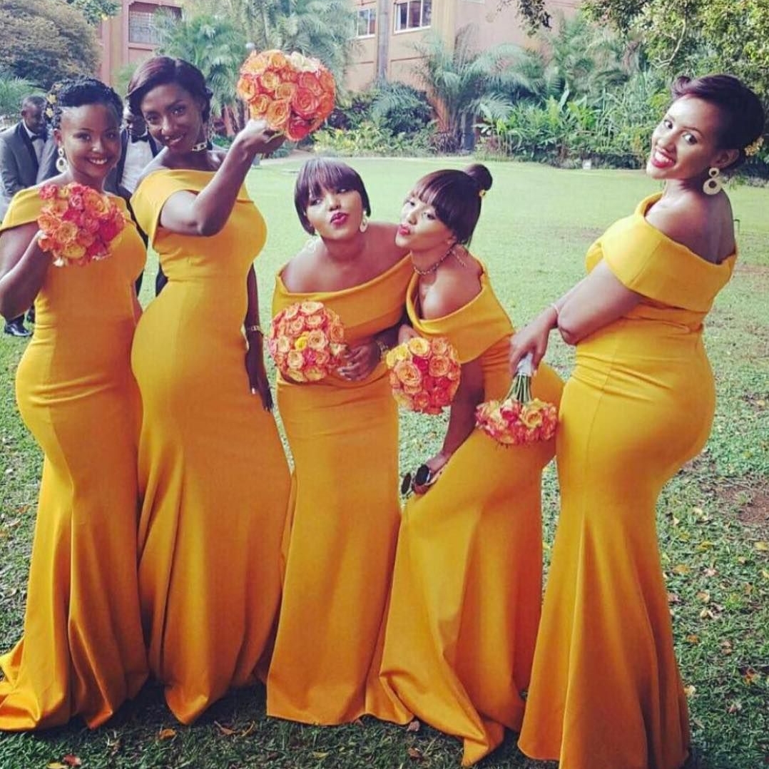 Elegant Yellow Wedding Dress
