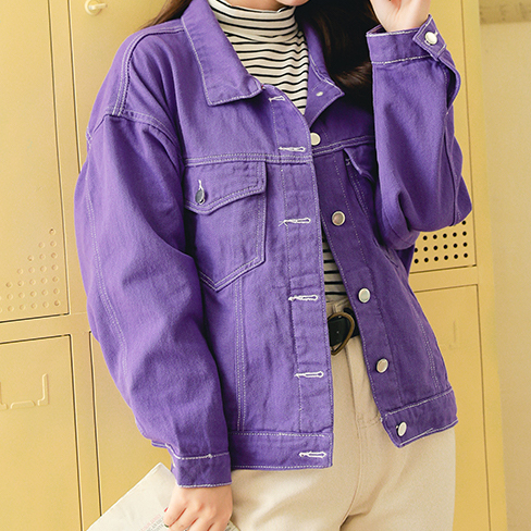 denim purple jacket