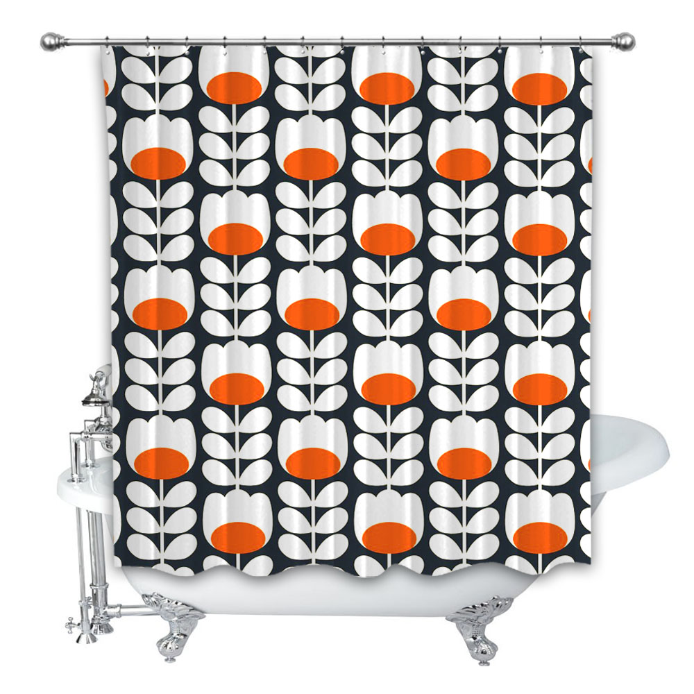 Orla Kiely Pattern Custom Shower Curtain 100 Polyester Sold By