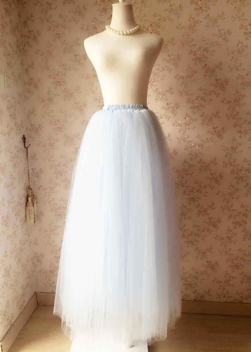 Teal Blue Tulle Frilly Skirt