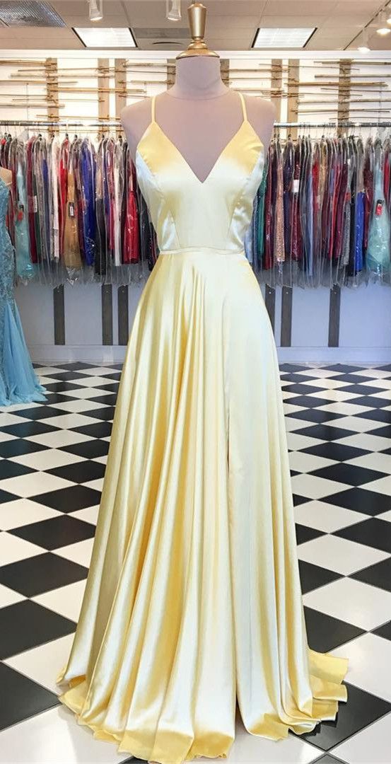 Spaghetti Straps Prom Dresses Long 2020 
