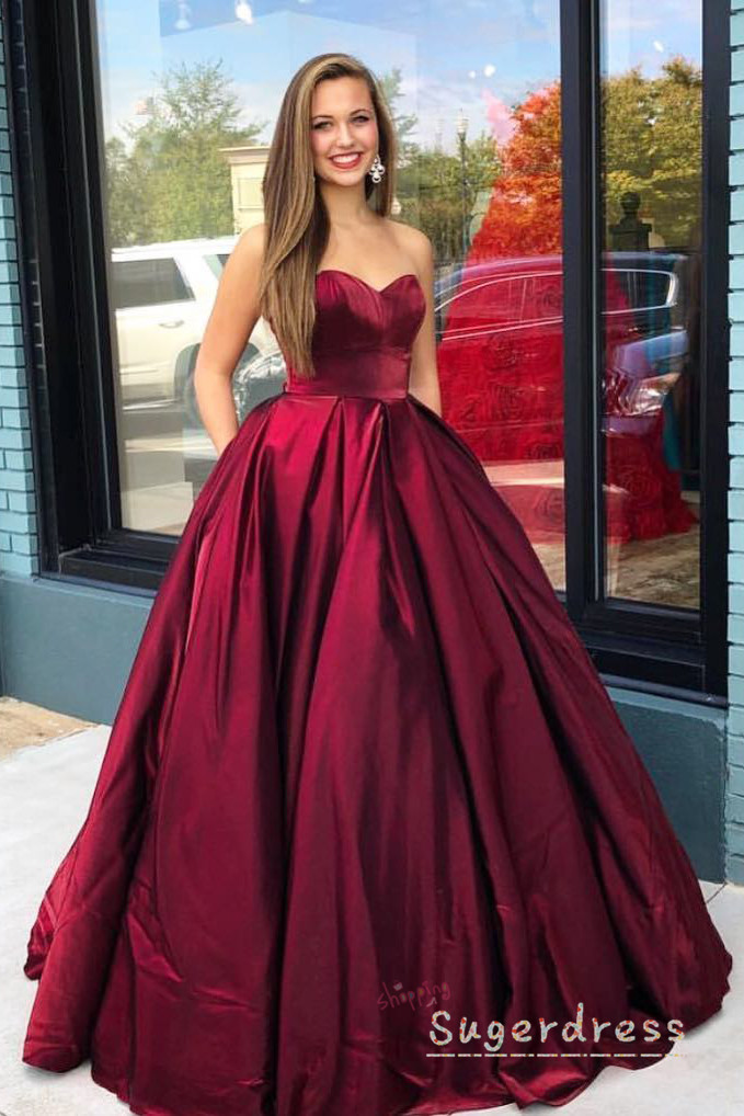 ball gown maroon