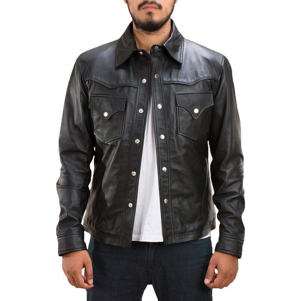 Men's Cafe racer leather jacket · leatherworld2014 · Online Store