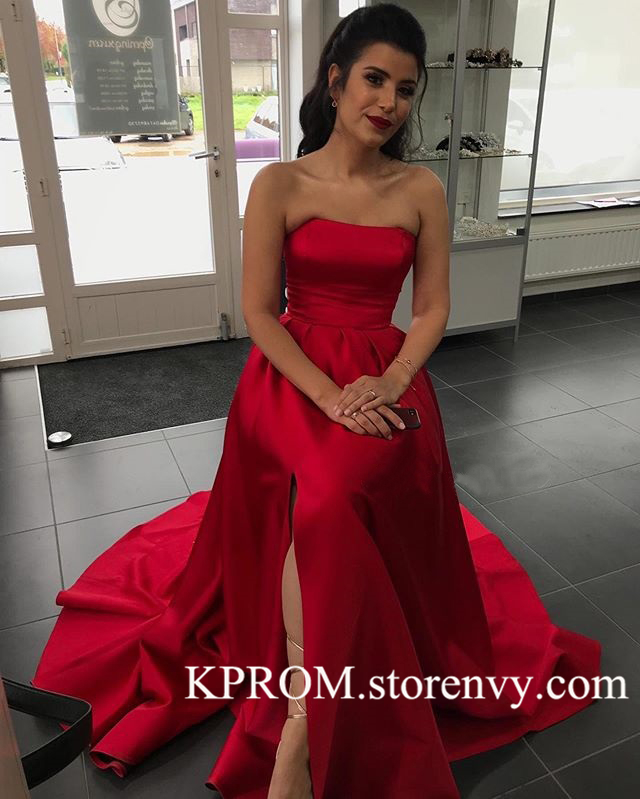 Satin Evening Gowns, formal dresses 