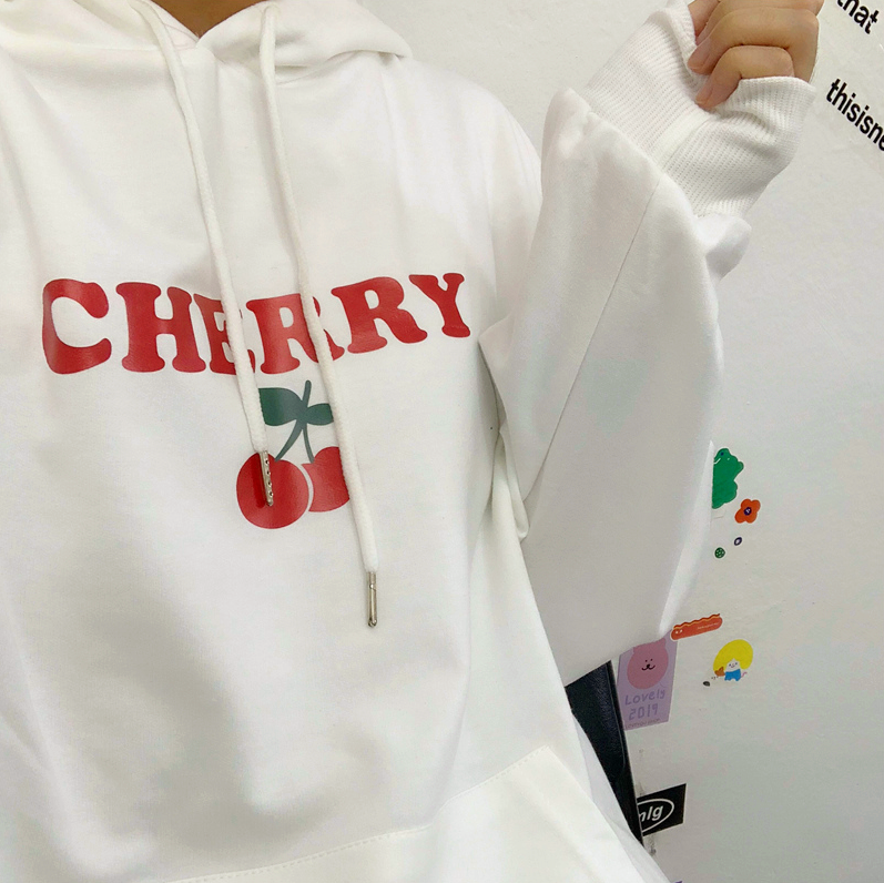 Free Shipping Cherry Print Hoodies · Littlepinko · Online Store