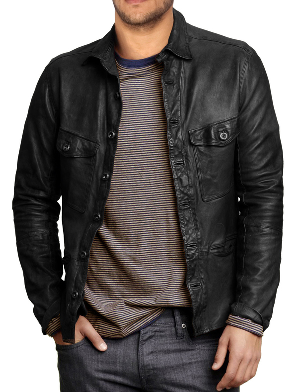Fashion Leather Jacket For Men, Shirt Style Jacket Men on Storenvy