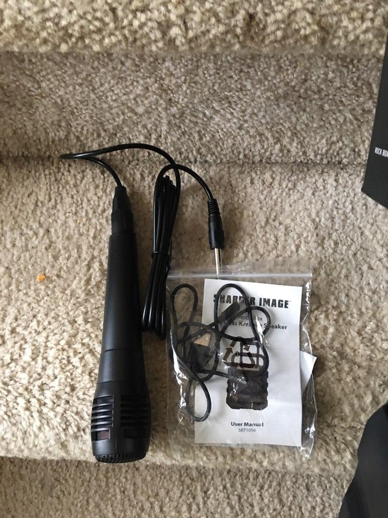 sharper image rock box wireless karaoke speaker