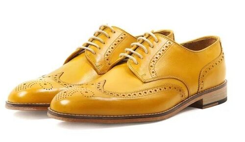mens yellow oxford shoes