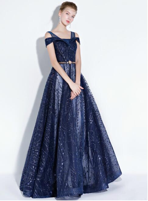 Best Selling Navy Blue Sequins Bling 