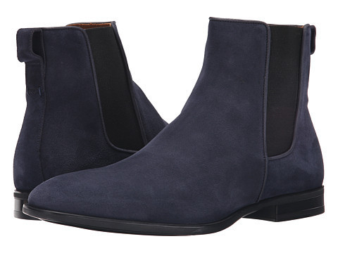 navy suede chelsea boots mens