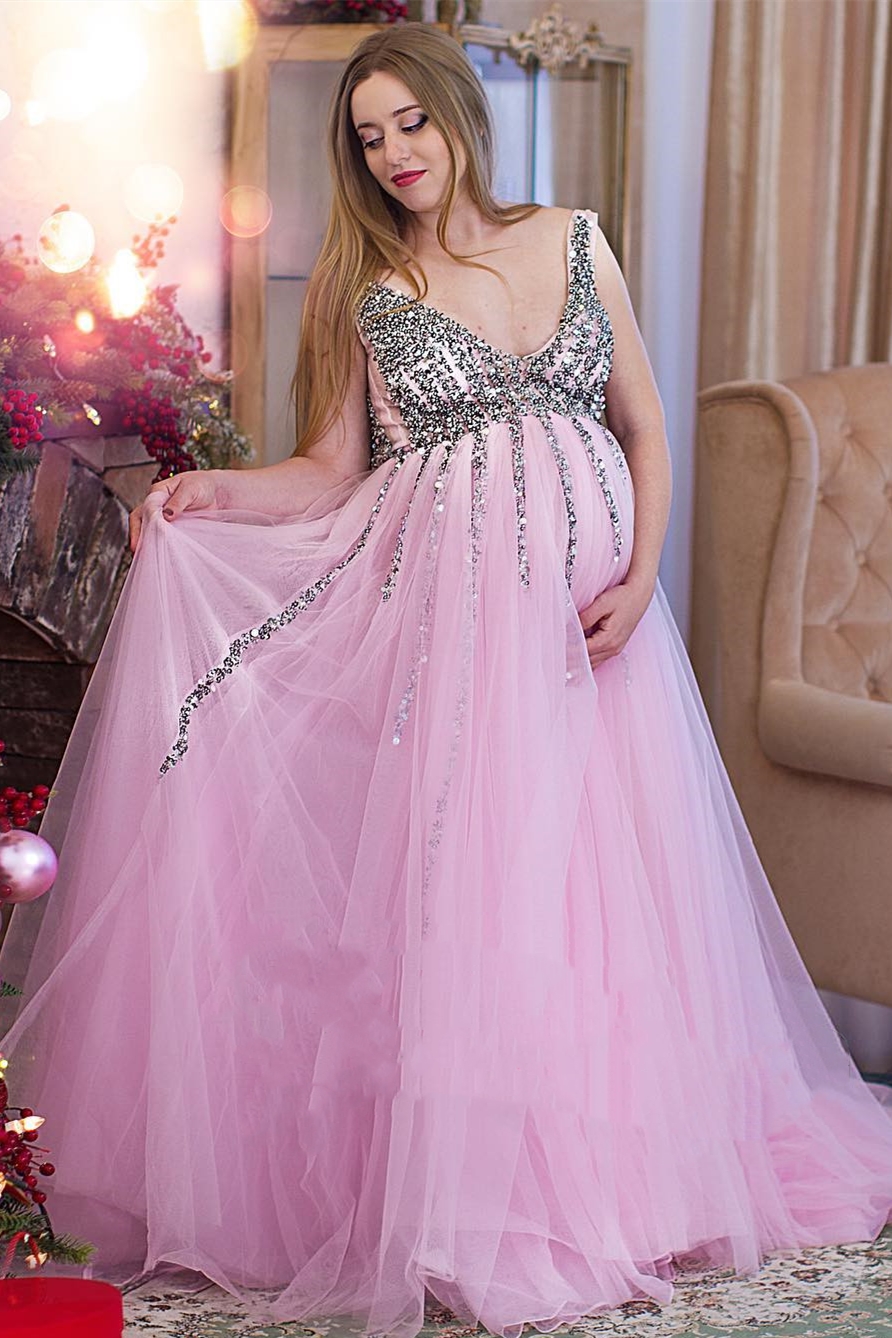 pregnant dress pink