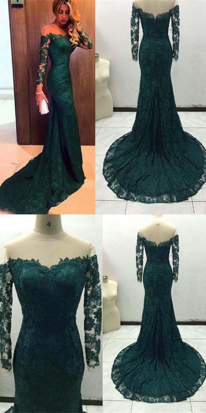 Long Sleeves Prom Dress 