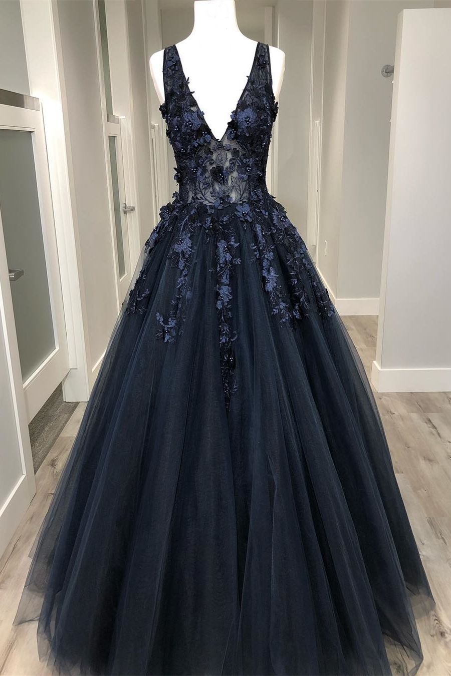 navy ball dresses