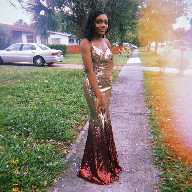 bodycon sequin prom dress