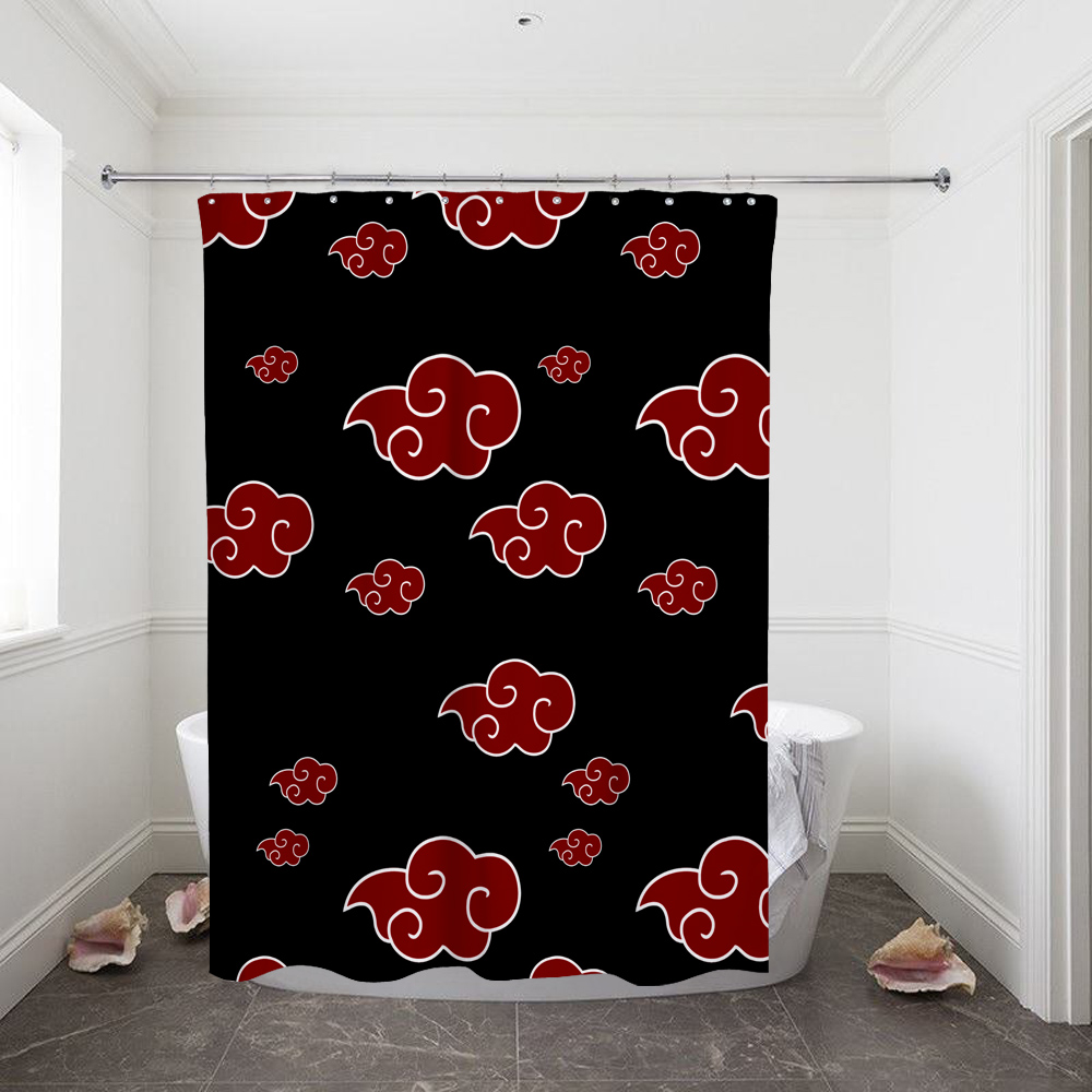 Custom Akatsuki Naruto Waterproof Polyester Bathroom Shower Curtain 60 X 72 Inch Garden Curtains Shower Curtains