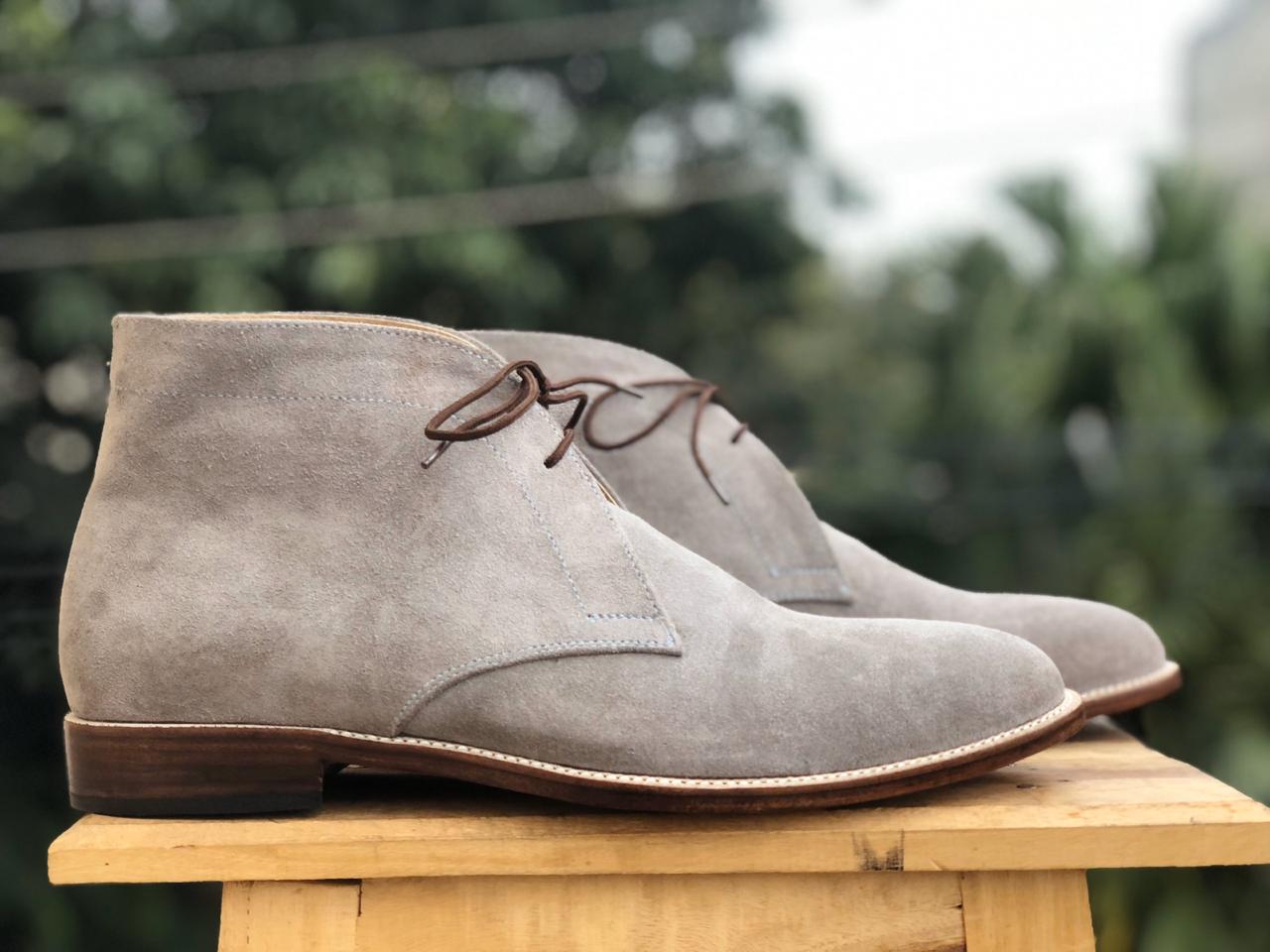 mens grey suede chukka boots