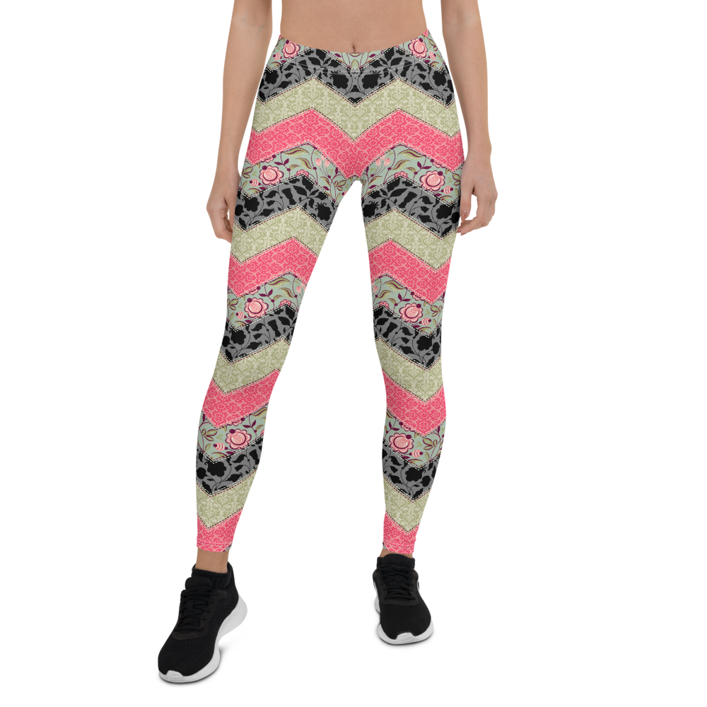 luxury Flowers Leggings Yoga Leggings, Yoga Pants, Women's Tights