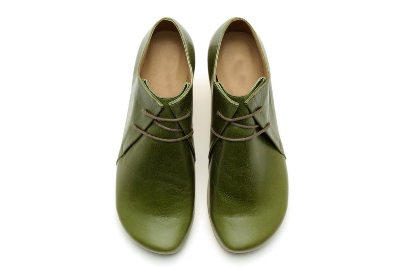 womens green leather shoes