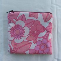 Pink cotton purse