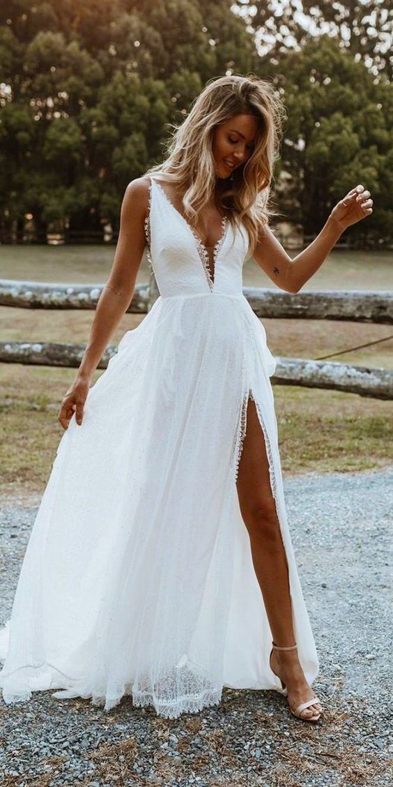 simple beach wedding dresses
