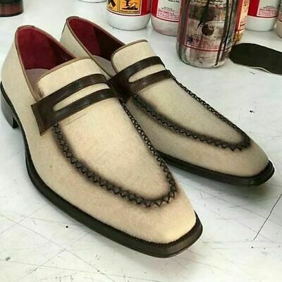 cream suede loafers