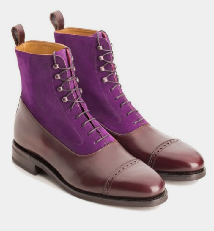 mens boots purple
