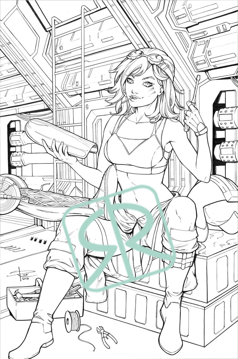 zenescope coloring page set 9 digital files sabine richs shop