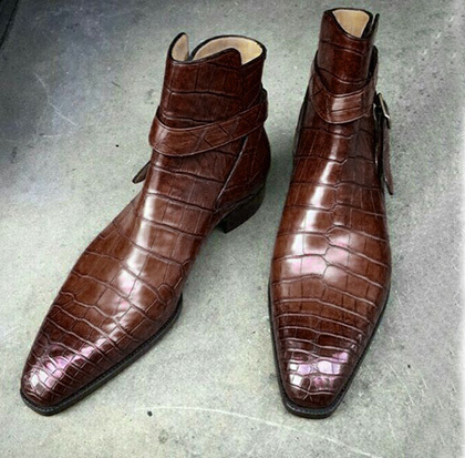 crocodile leather boots