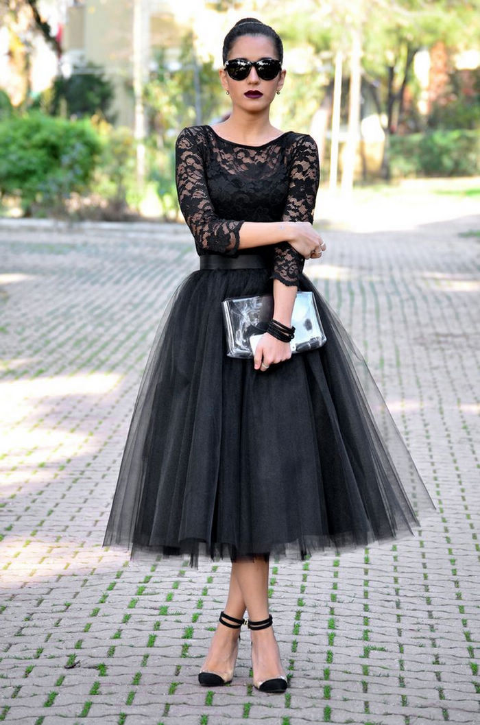 Get the Modest Black Prom Dress Sleeves 