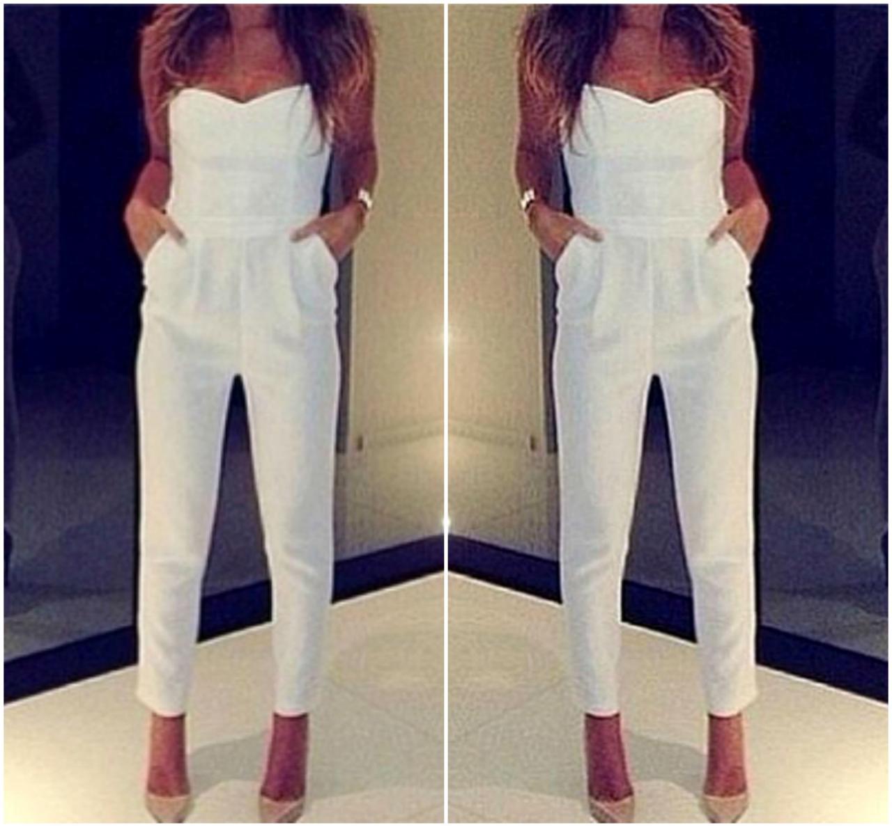 white jumpsuit spaghetti strap