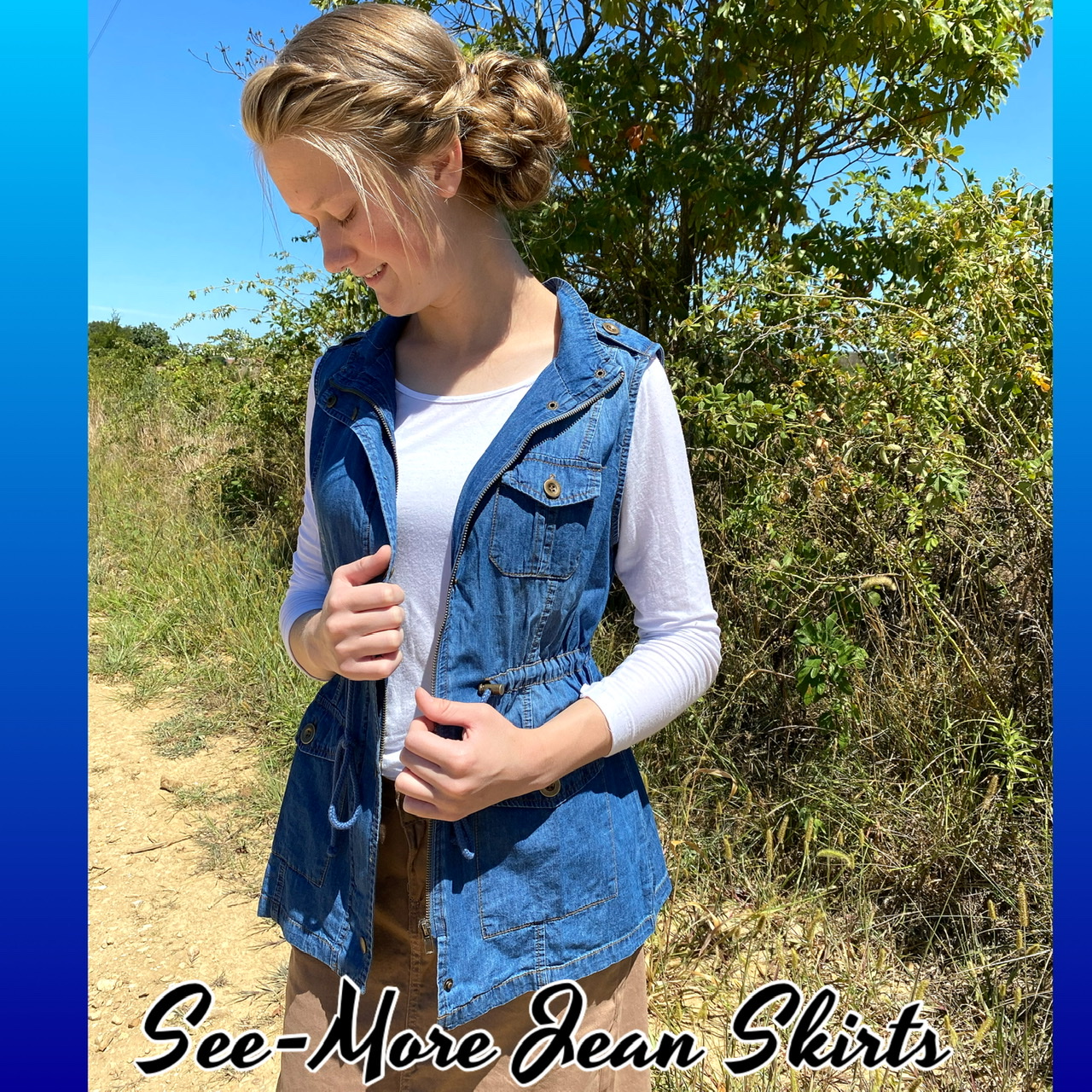 lightweight denim vest