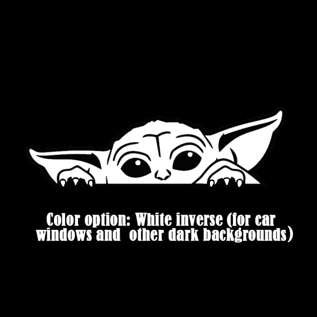 Peek Baby Yoda die cut vinyl decal · SadiesVinyl · Online Store Powered