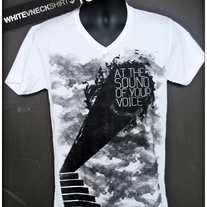 White Vneck