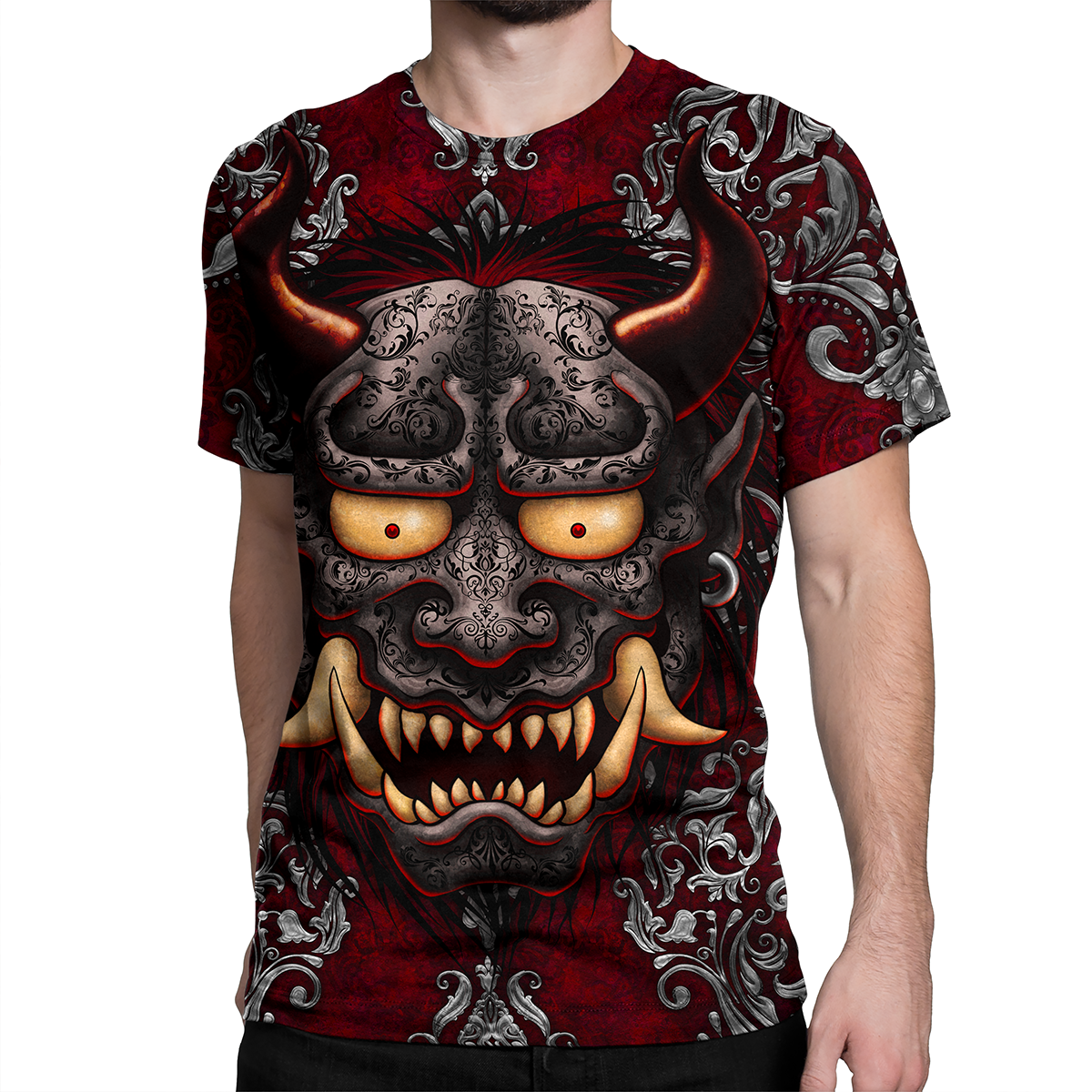 Japanese Demon Graphic Tee XS 