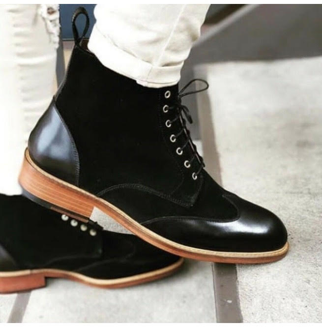 Suede Leather Wingtip Lace 