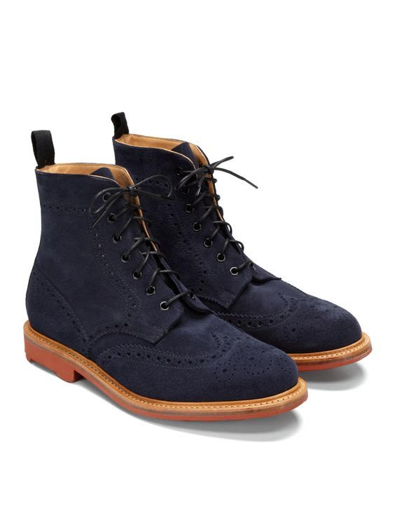 blue wingtip boots