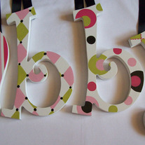 Letters for Wall - Times Roman, whimsical, and curlz fonts 